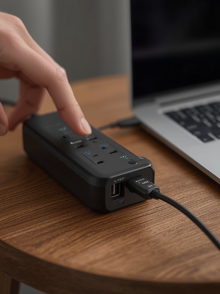 WiFi surge protector smart power strip in performance testing for home electronics