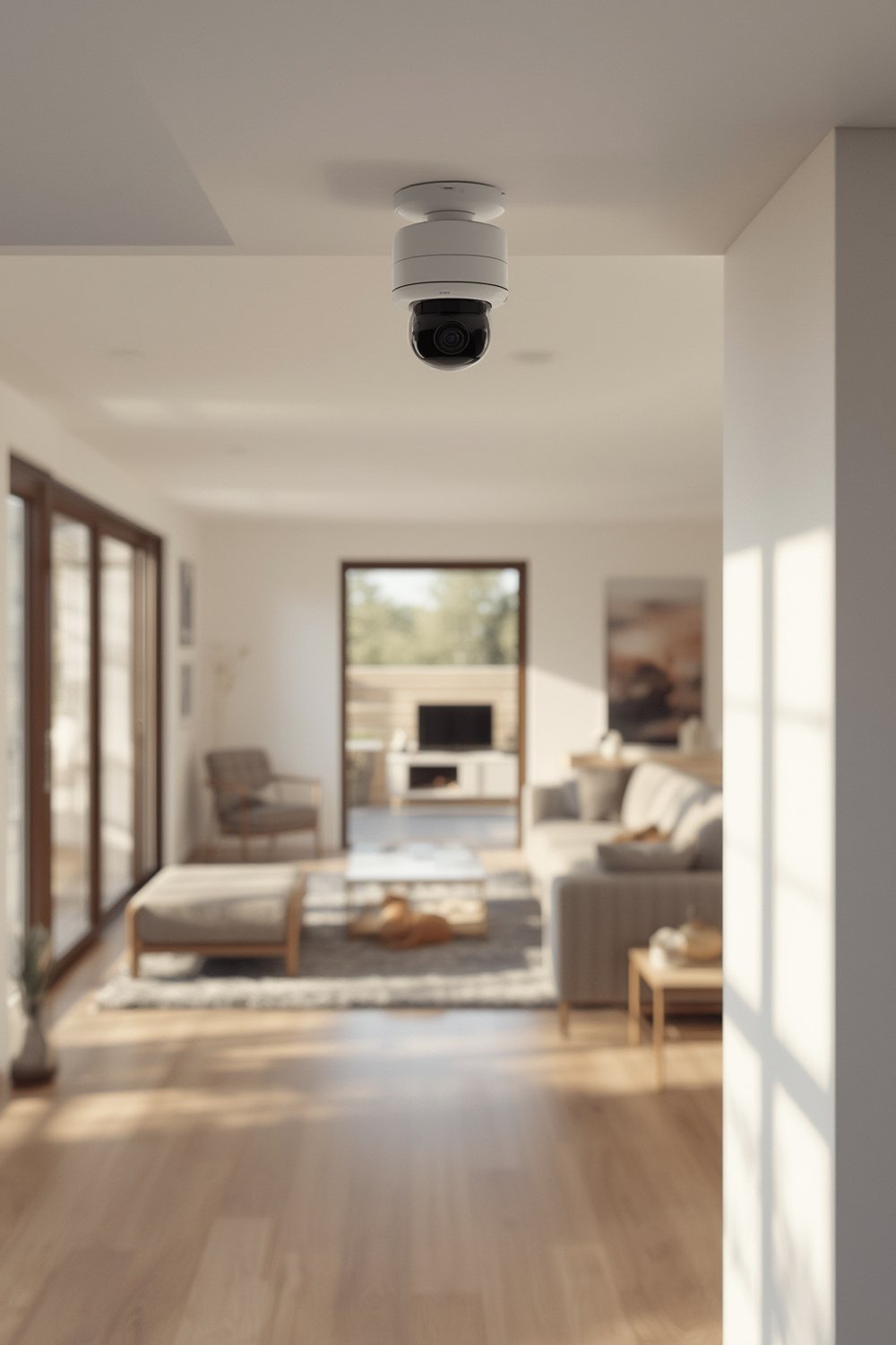 indoor pan tilt camera in a smart home environment