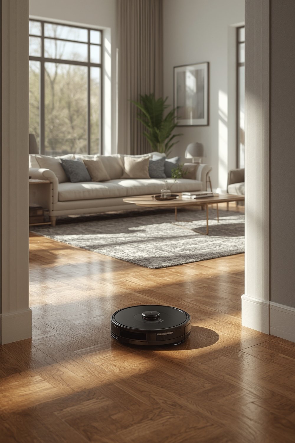 robot vacuum mop combo cleaning hardwood floor