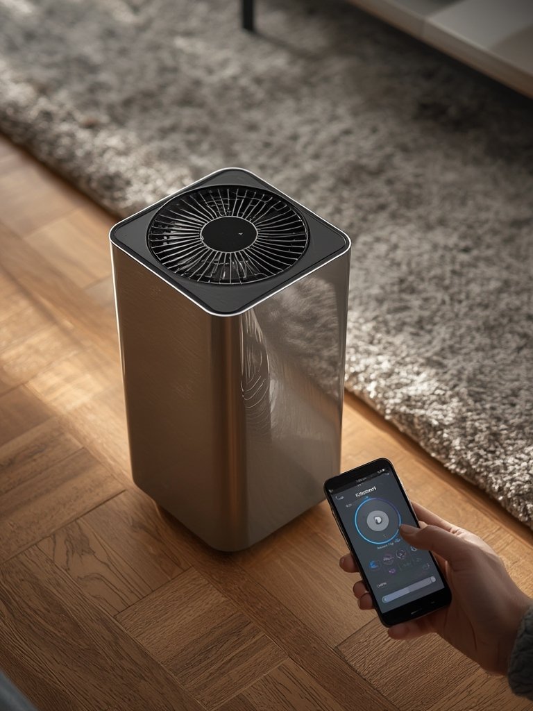 smart air purifier app control - Illustration 2