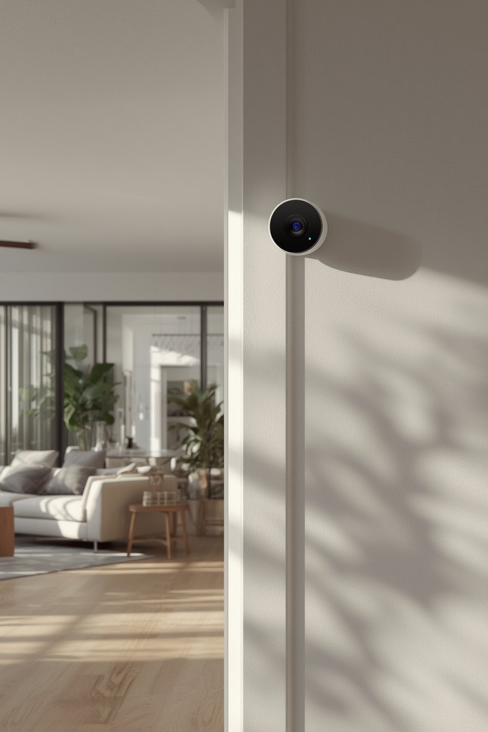 wyze cam v4 security camera mounted for home security